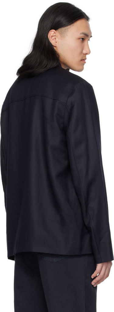 Srajce A.P.C. Button-Up Regular-Fit Overshirt Modra | LYAAV-H02991, 2