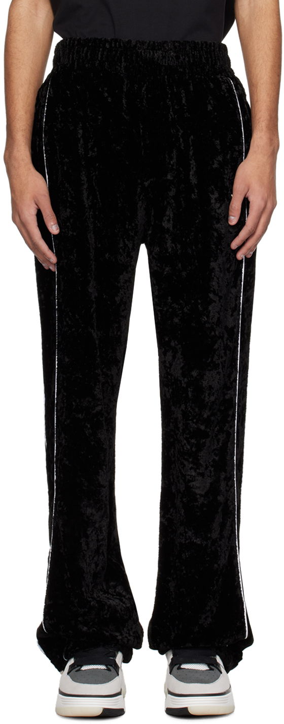 Trenirka AMIRI Velvet Sweatpants Črna | PS24MAW015
