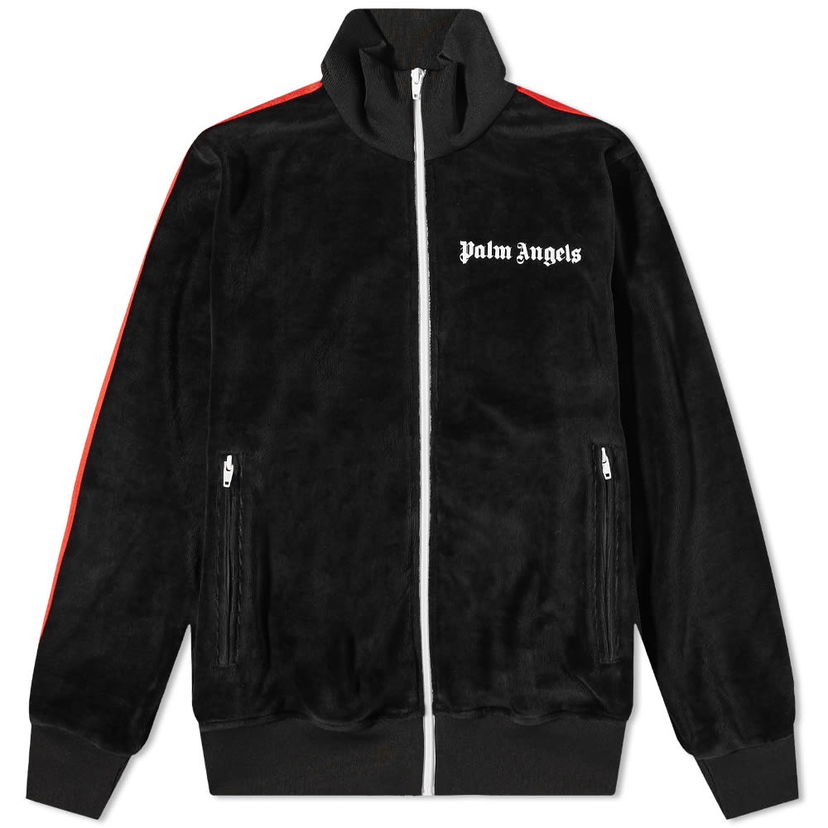 Bomber jakna Palm Angels Palm Angels Chenille Track Jacket Črna | PMBD001F21FAB0081001