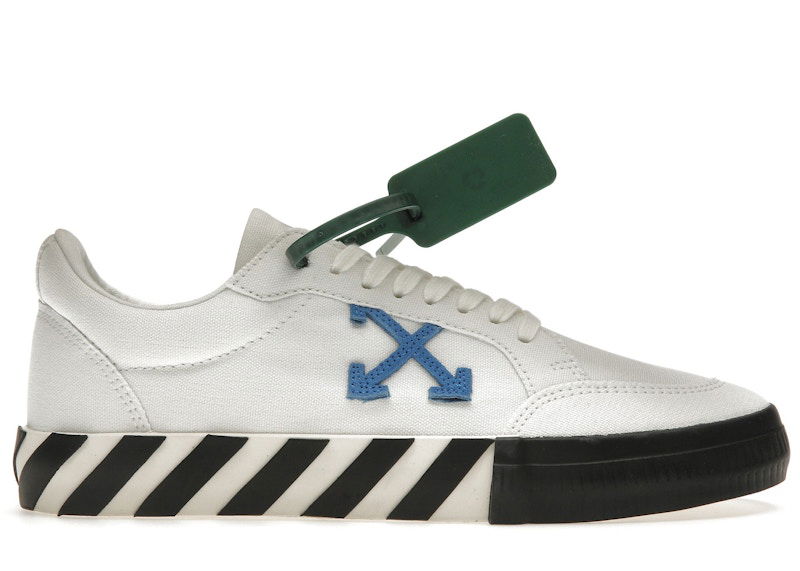 Superge in čevlji Off-White Low Vulcanized Canvas White Blue Bela | OMIA085F22FAB0010145, 0