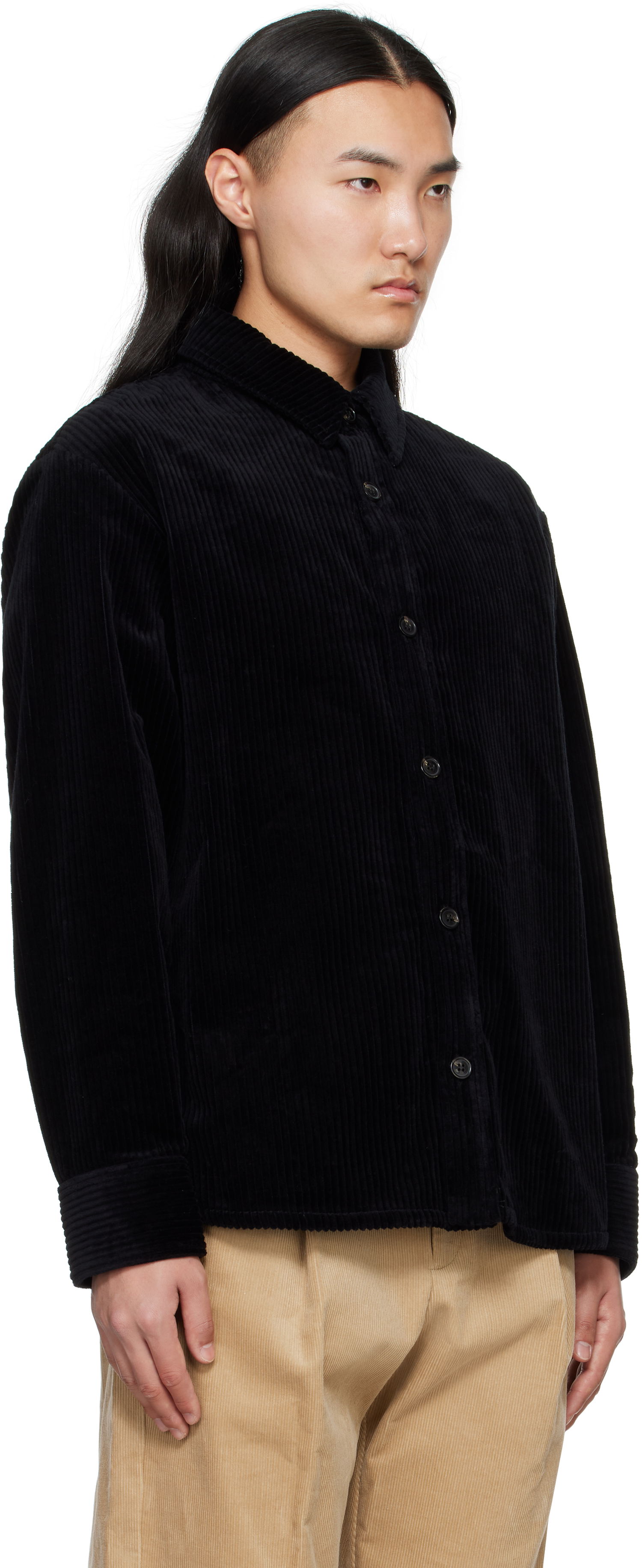 Srajce A.P.C. A.P.C. Boris Corduroy Overshirt Črna | COHDW-H02811, 1