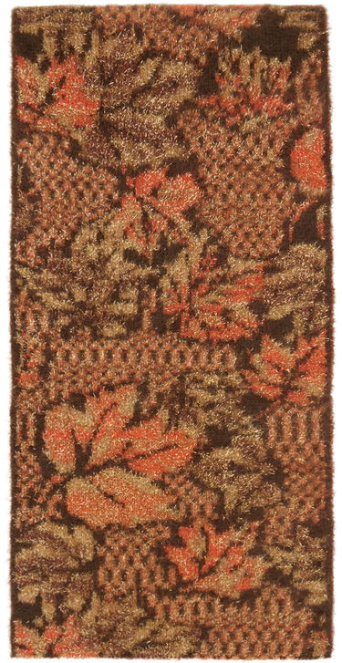 Šala ERL Lurex Raw Edge Scarf with Abstract Pattern Rjava | ERL05K013, 2