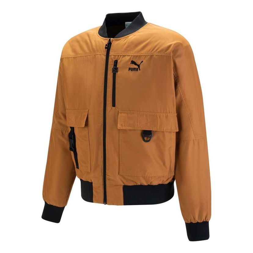 Bomber jakna Puma Multi Pocket Logo Jacket Rjava | 535584-74