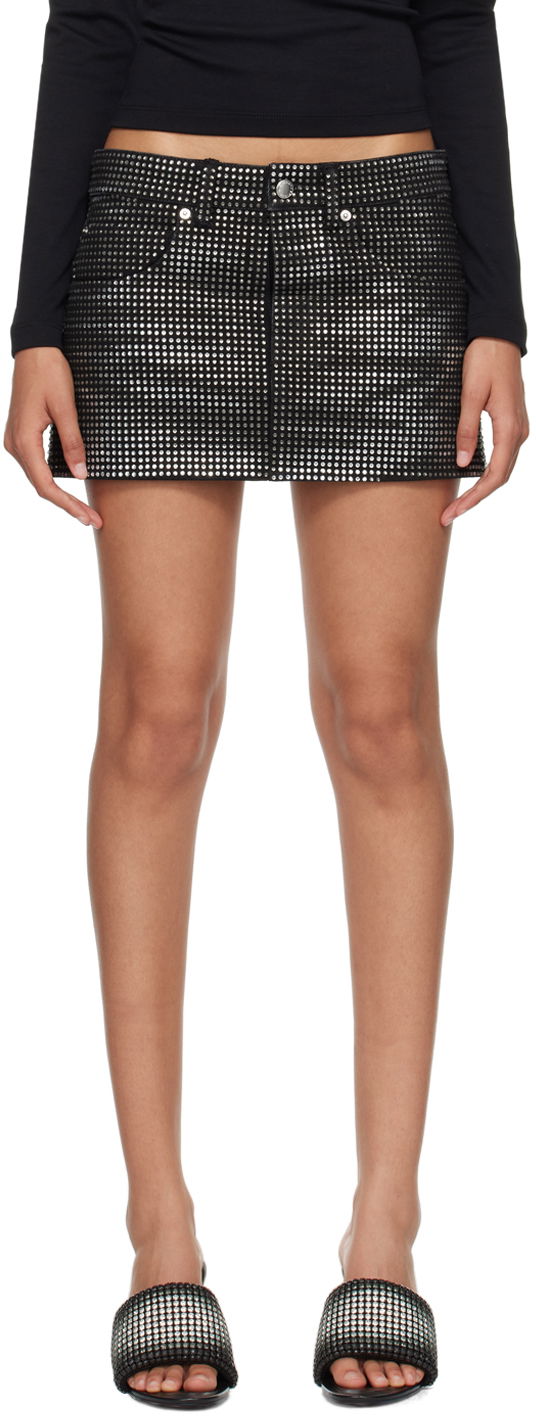 Krila Alexander Wang Crystal Mini Skirt Črna | 1WC3245377, 0