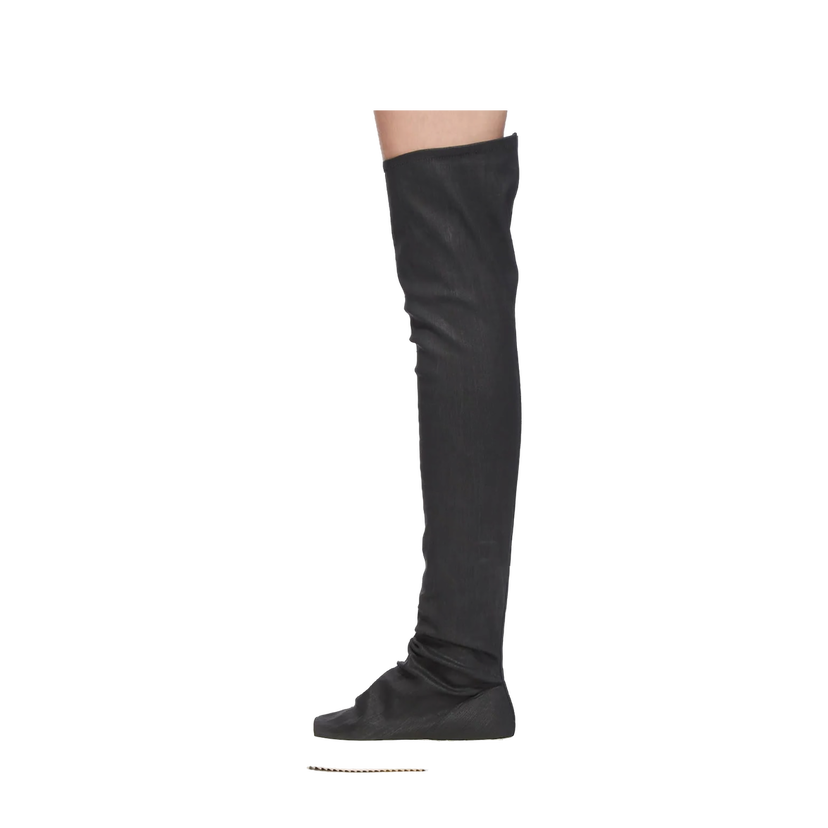 Superge in čevlji Rick Owens Rick Owens DRKSHDW High Sock Flat Heel Boots Črna | DS02E7812.SBW