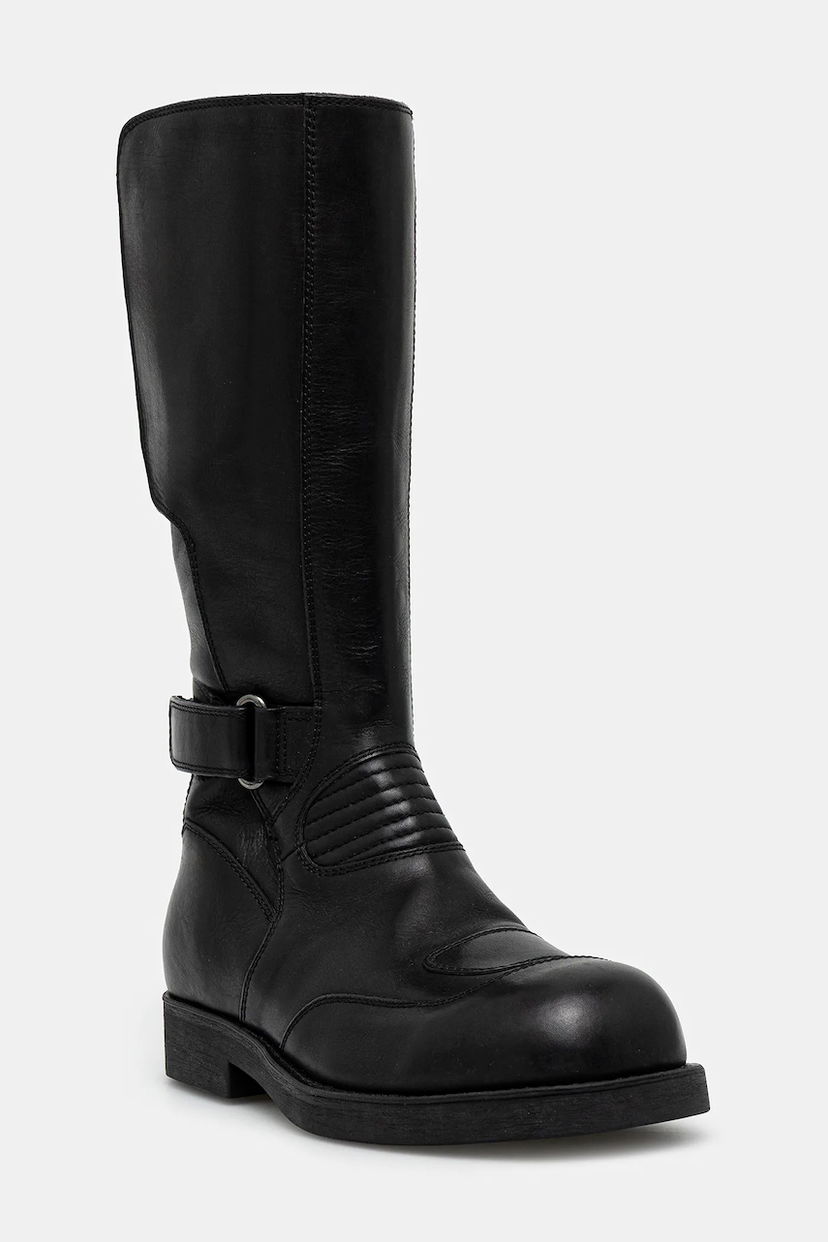 Superge in čevlji Maison Margiela High-Cut Leather Biker Boots Črna | SH3WW0006.P7431.T8013