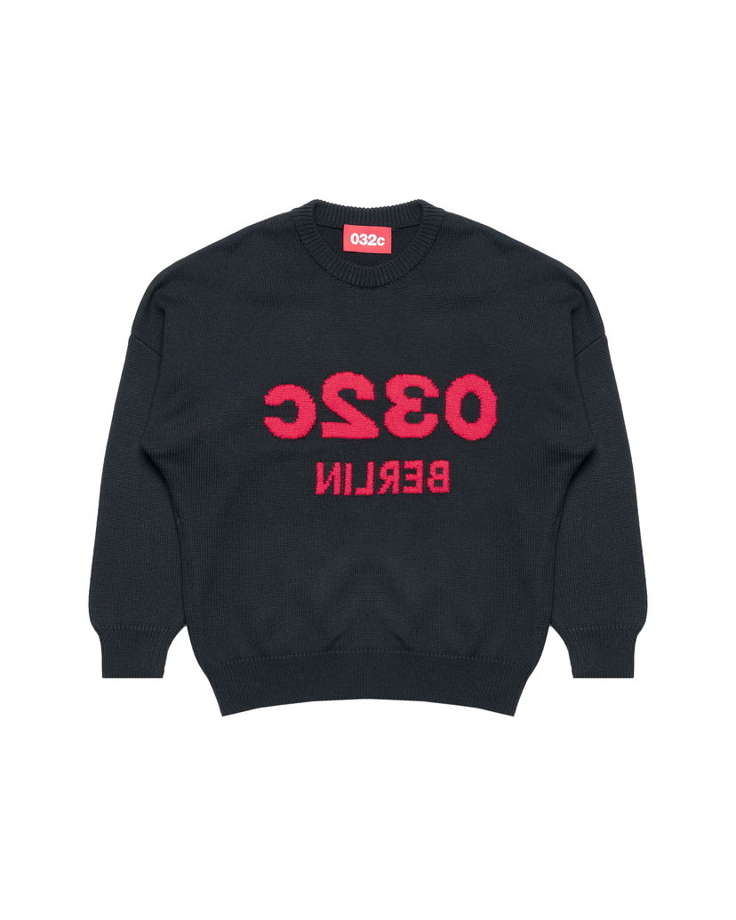 Pleteni pulover 032C 032c ''Selfie'' Knit Sweater Mornarica | S25-URK-1511-000