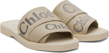 Nega čevljev CHLOÉ Chloé Woody Logo Slides Bež | CHC25S188QT, 3