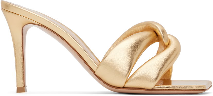 Superge in čevlji Gianvito Rossi Amour Heeled Mules Kovinski | G10012-85RIC-NPS