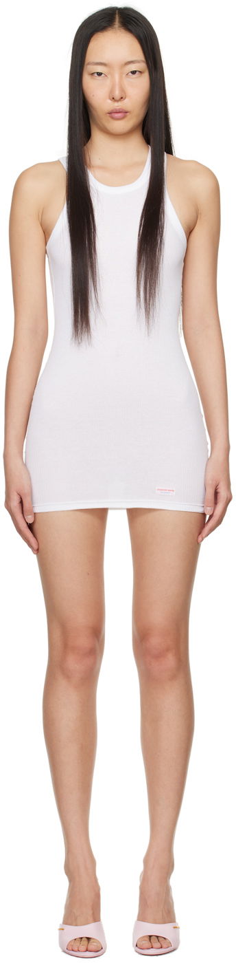 Obleke Alexander Wang Racer Tank Minidress Bela | 8CC1246644