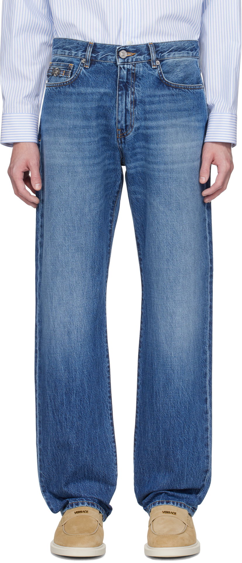 Kavbojke Versace Versace Loose-Fit Jeans Modra | 1017775_1A13585