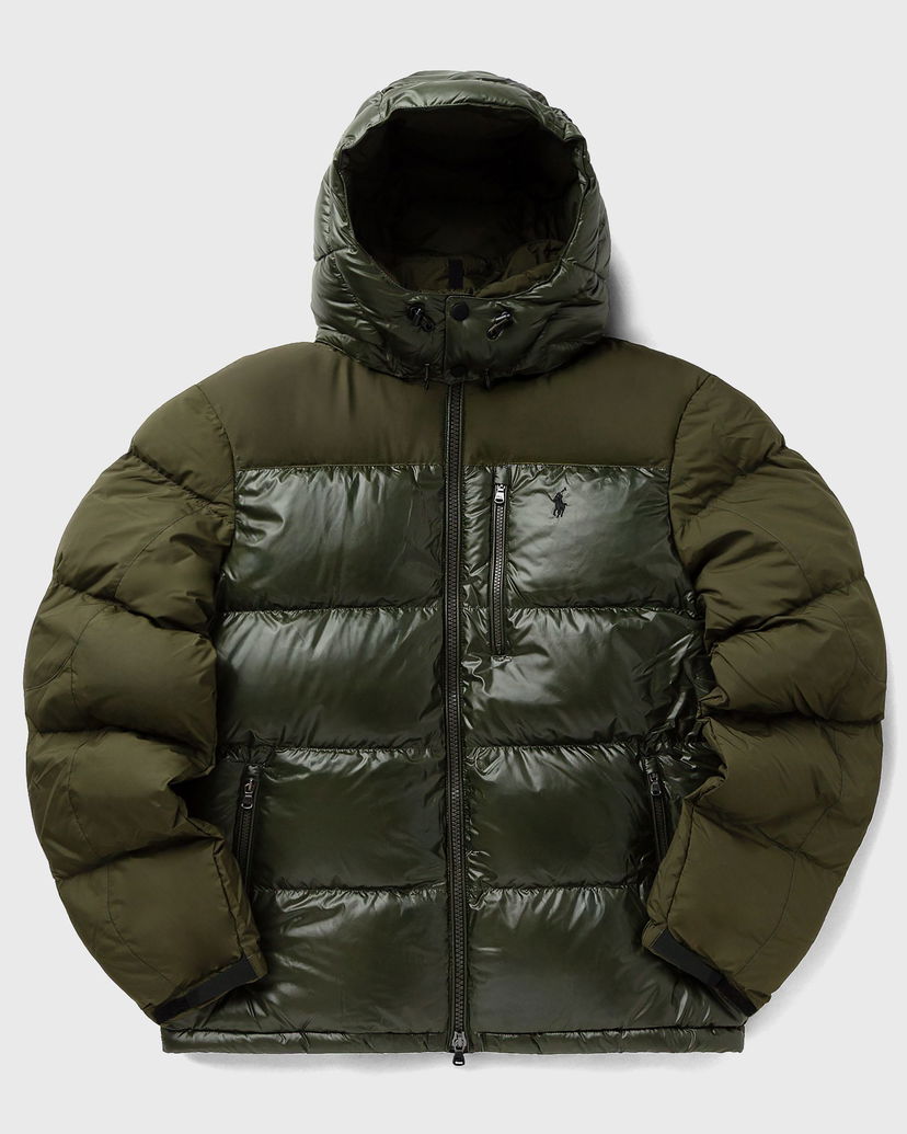 Puhovka Polo by Ralph Lauren Two-Tone Hooded Puffer Bomber Zelena | 710967786003
