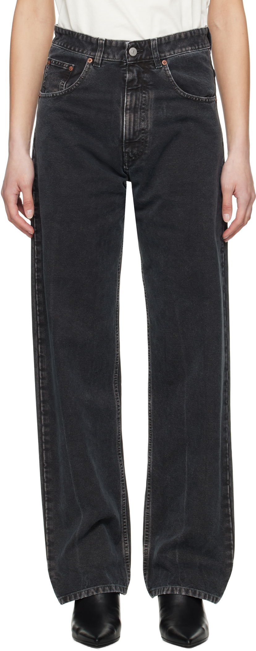 Kavbojke Maison Margiela MM6 Maison Margiela 5 Pocket Jeans Črna | SH0LA0010 M35249