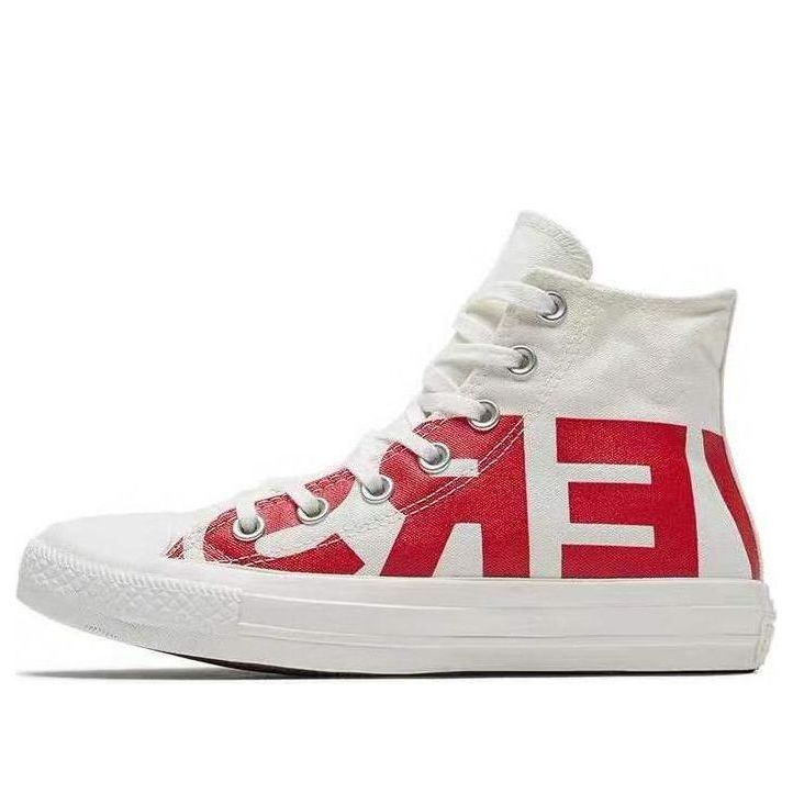 Superge in čevlji Converse Chuck Taylor All Star Print Hi 'Wordmark' Bela | 159532F