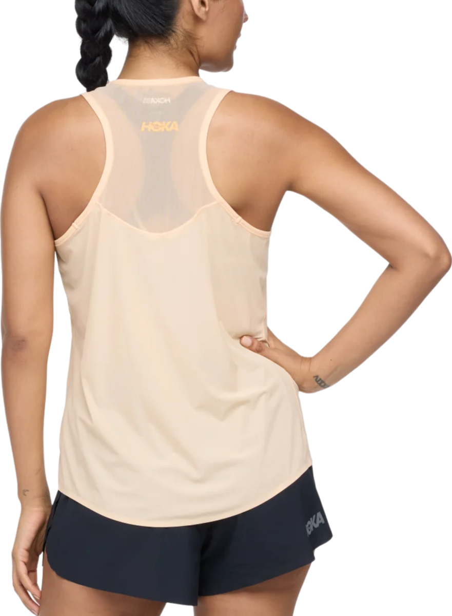 Majica brez rokavov Hoka One One Hoka Airolite Run Tank Bež | 1151082-cntl, 1