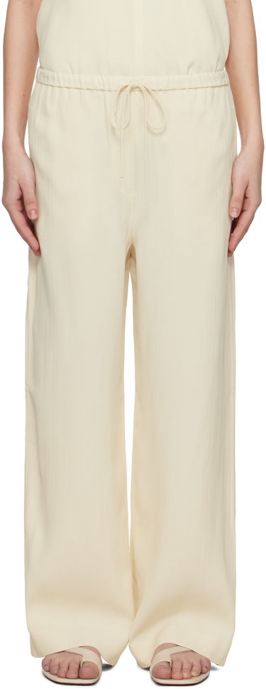 Kombinezon TOTEME TOTEME Woven Stripe Drawstring Trousers Bež | 252-WRB1709-FB0192, 0