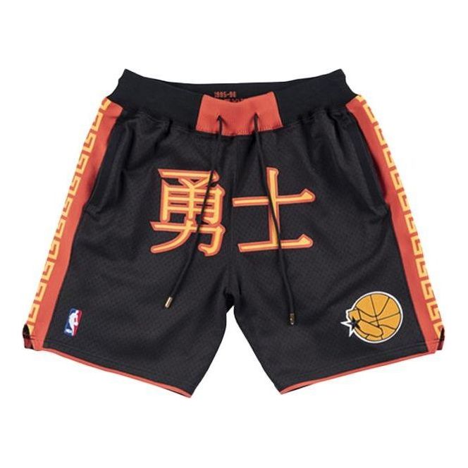 Kratke hlače Mitchell & Ness Mitchell & Ness NBA Hardwood Classics Warriors Shorts Črna | SHORBW18068-GSWBLCK95