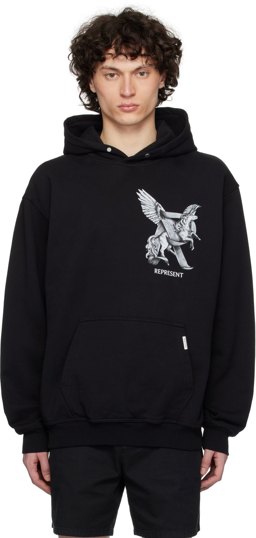 Pulover Represent Clo Represent 'Elegance In Motion' Graphic Print Hoodie Črna | MLM41065