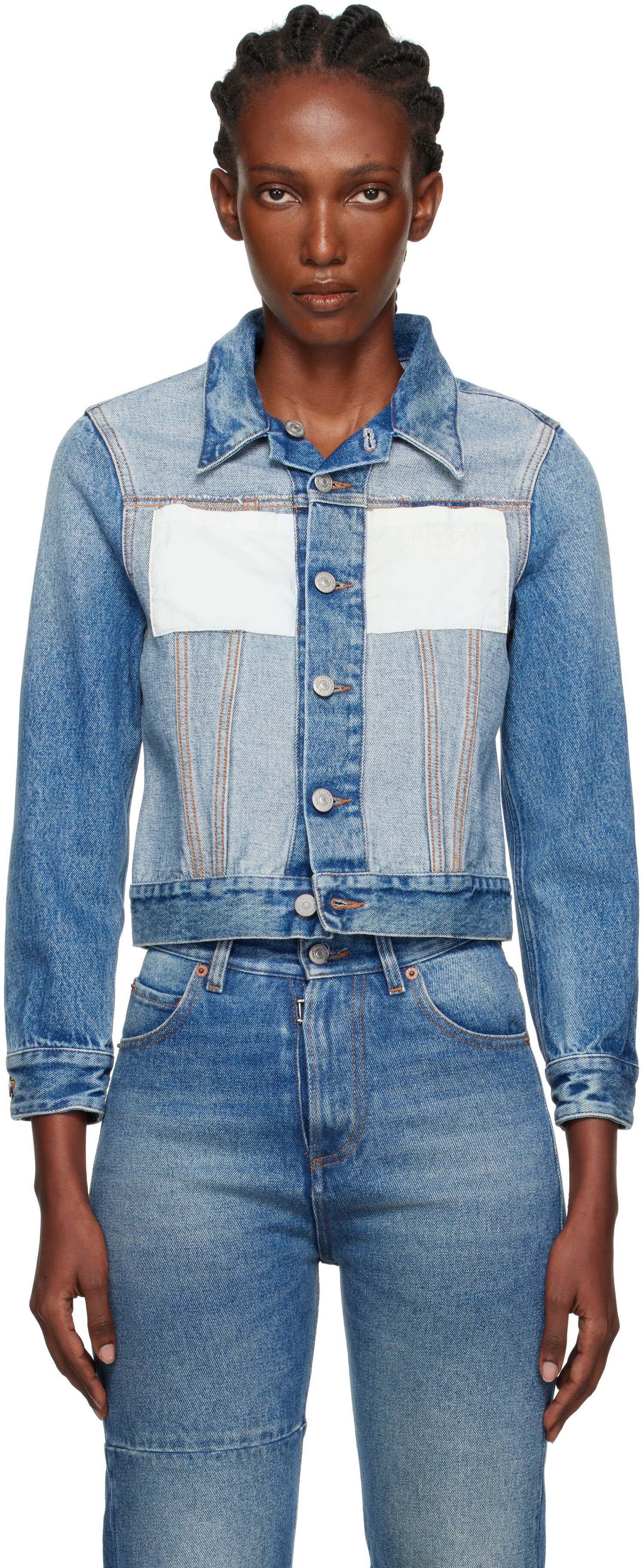 Jakna Maison Margiela MM6 Maison Margiela Reversed Denim Jacket Modra | S52AM0328 M30018, 0