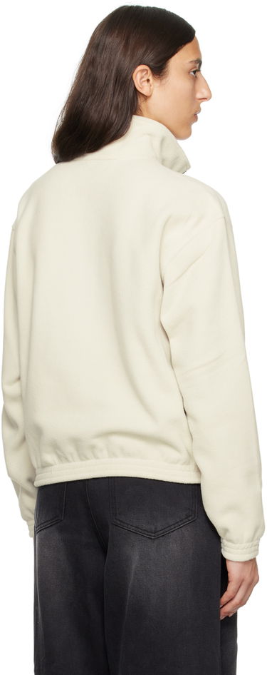 Pulover We11done Pony Fleece Half-Zip Sweatshirt Bela | WD-TS3-23-893-U-WH, 2