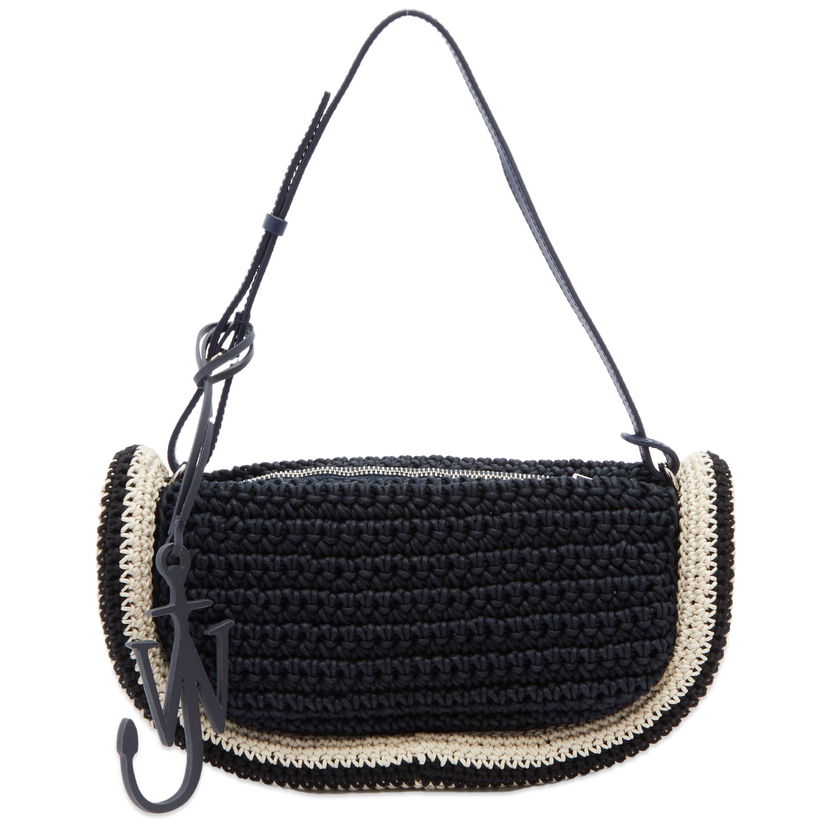 Torba za čez ramo JW Anderson The Bumper-15 Crochet Shoulder Bag Mornarica | HB0576-FA0305-888