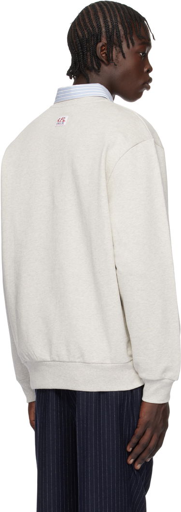 Pulover A.P.C. Label H Crewneck Sweatshirt Siva | COHCM-H27964, 2