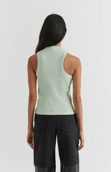 Majica brez rokavov AXEL ARIGATO Scoop Asymmetric Tank Top Siva | A2212001, 3