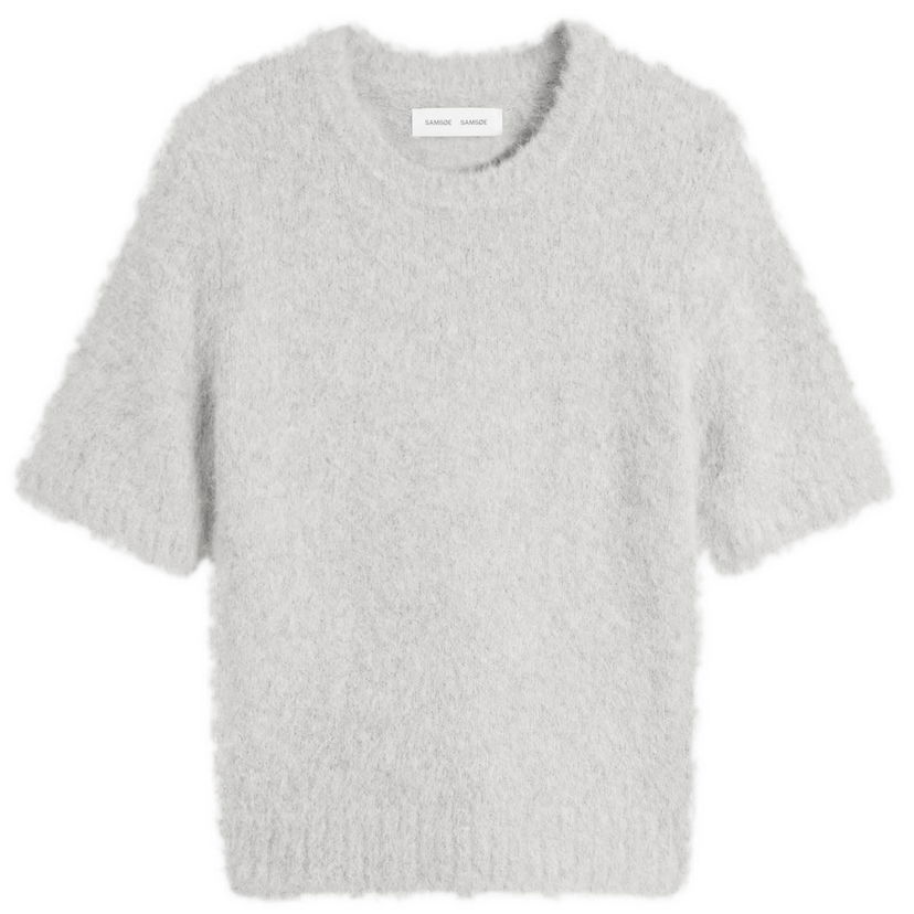 Krop-top Samsoe Samsoe Samsøe Samsøe Sajeanne Knit Top Siva | F24400073-CLR000657