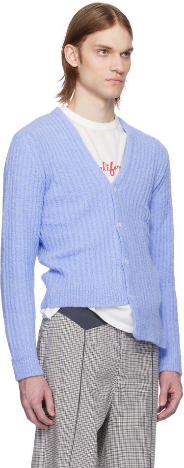 Pleteni pulover ERL ERL Cozy Asymmetric Cardigan Modra | ERL10N003, 1