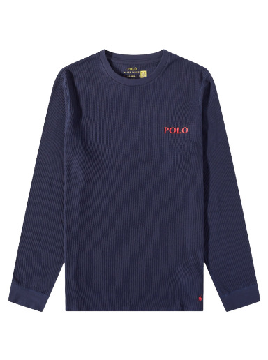 Majica Polo by Ralph Lauren Long Sleeve Waffle Lounge Tee Mornarica | 714899615002