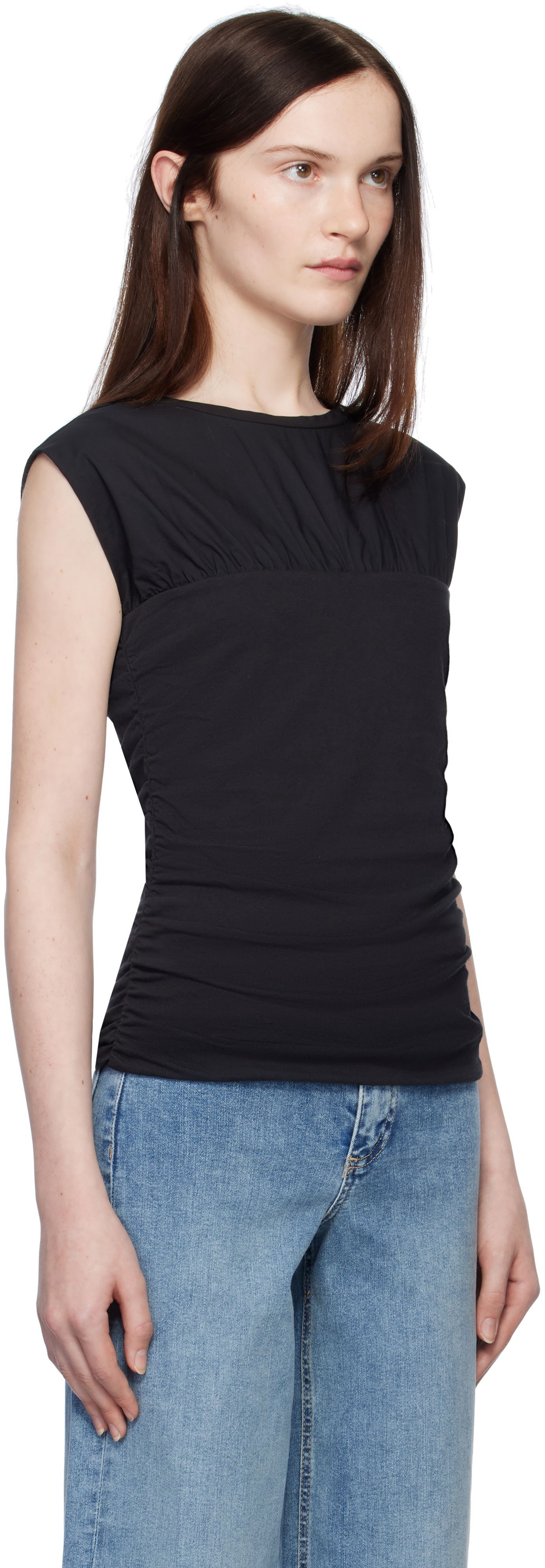 Majica brez rokavov rag & bone Rag & Bone Mica Banded Top Črna | WCC24HT009M409, 1