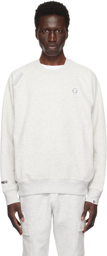 Pulover AAPE by A Bathing Ape AAPE by A Bathing Ape 'AAPE Now' Raglan Sweatshirt Siva | AAPSWMB319XANWH2, 0
