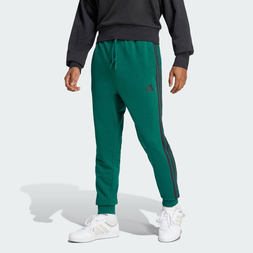 Trenirka adidas Performance Essential 3-Stripes French Terry Pants Zelena | JD1879