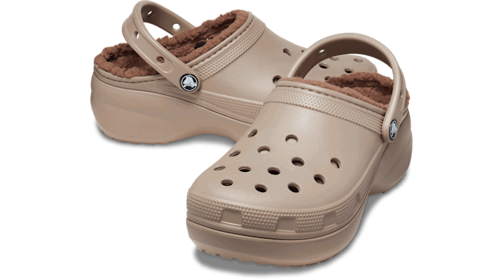 Superge in čevlji Crocs Platform Lined Clogs Bež | 207938-195, 1
