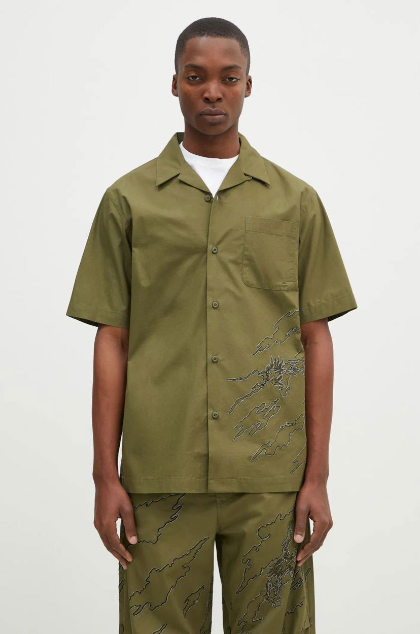 Srajce Maharishi Sparse Bonsai Camo Shirt Zelena | 5336.OLIVE