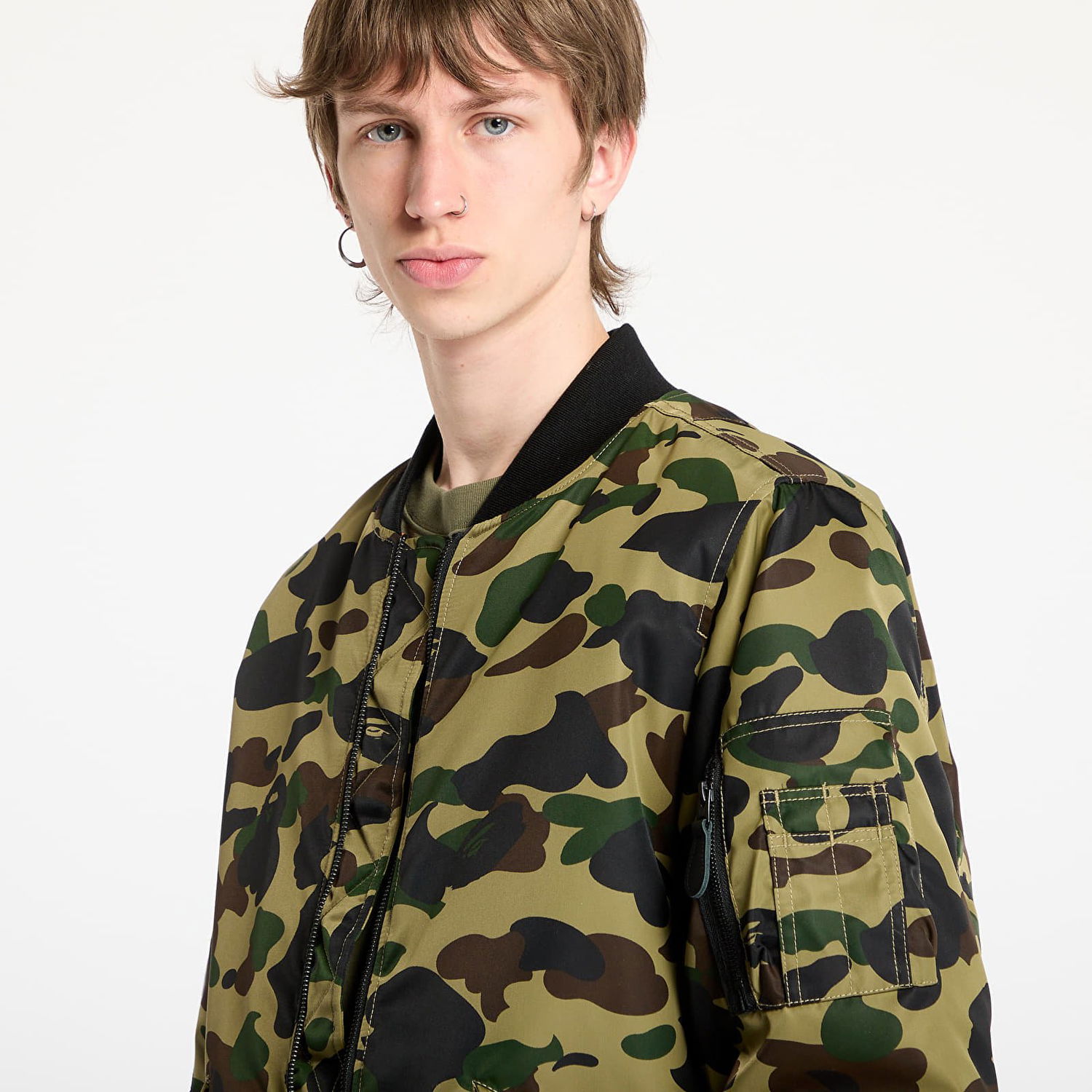 Bomber jakna BAPE A BATHING APE 1st Camo Shark MA-1 Jacket Zelena | 001HJL301003MGRN, 0
