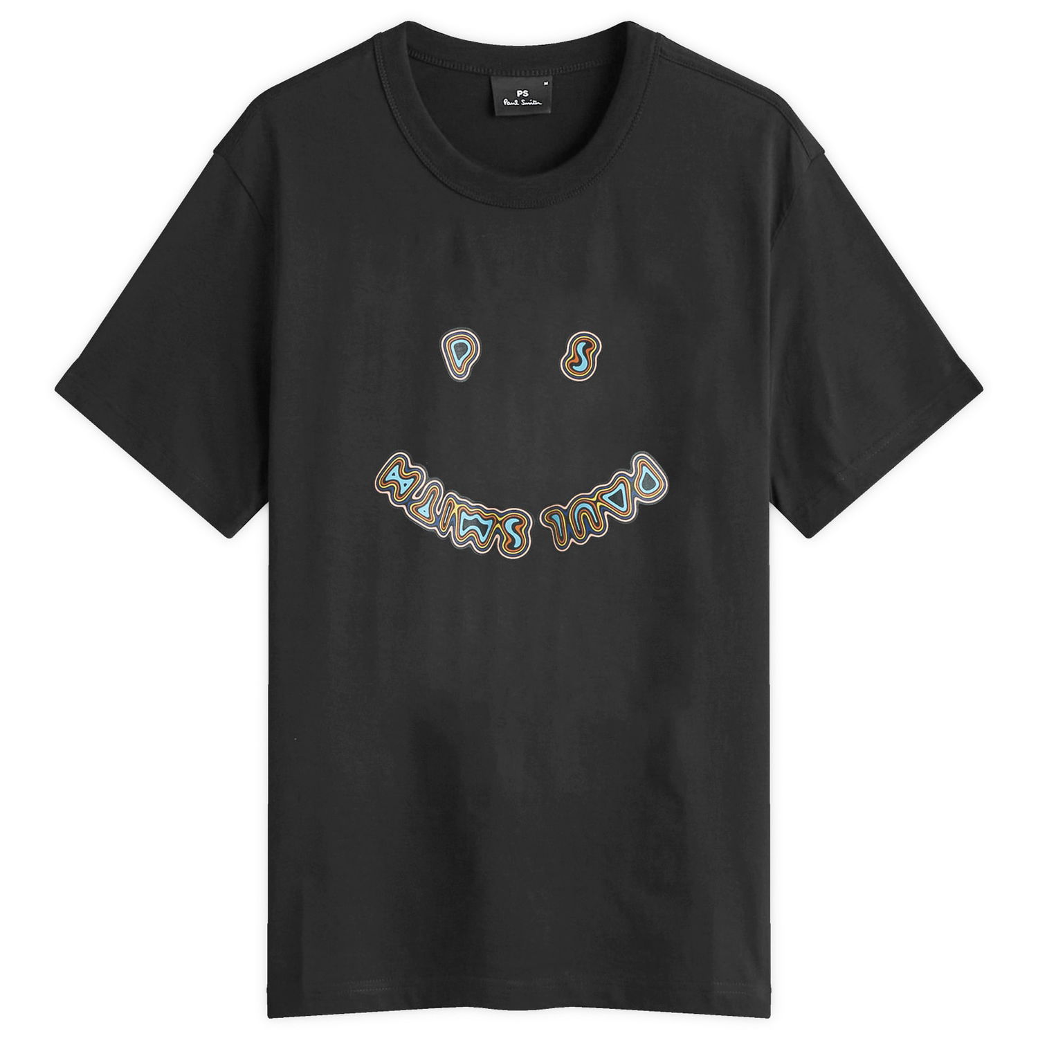 Majica Paul Smith PS Happy T-Shirt, Size Large Črna | M2R-204Z-PP5078-79, 0