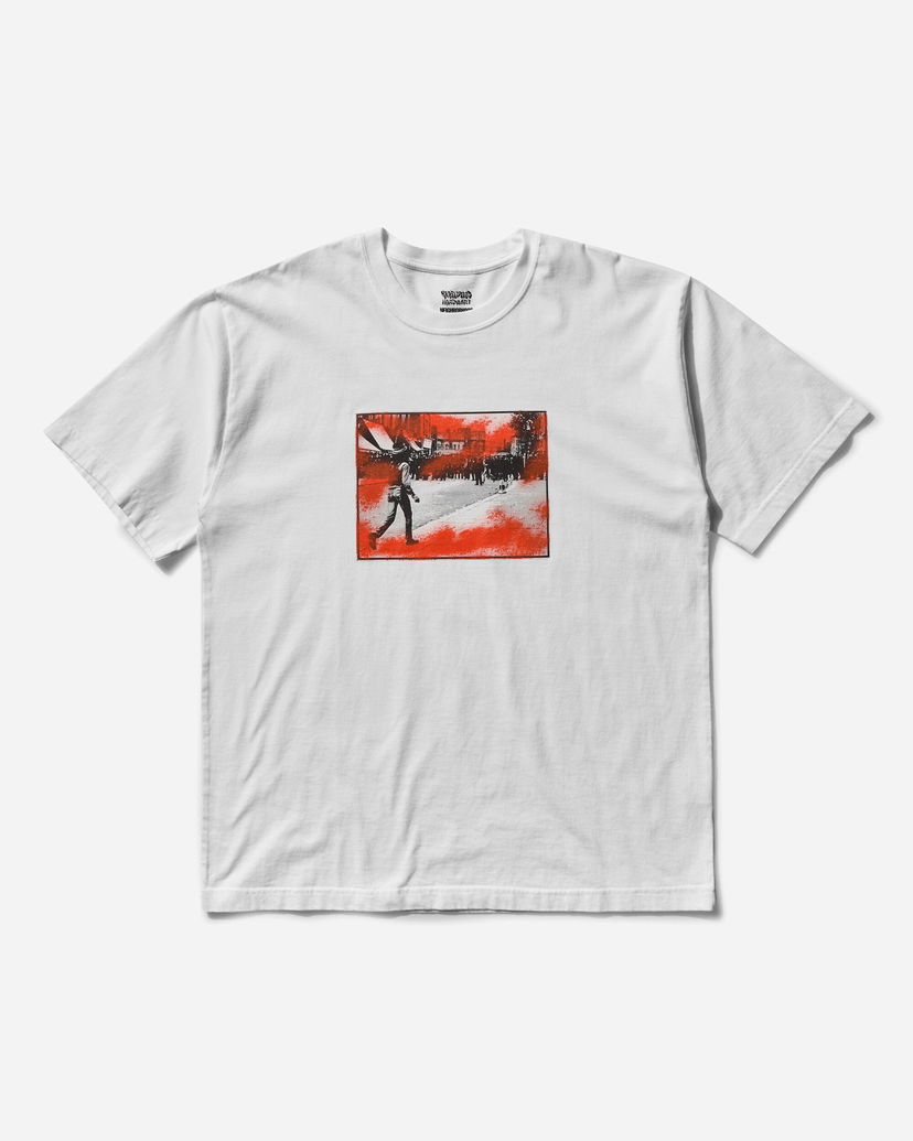 Majica Neighborhood Rebel Dread Print T-Shirt Bela | 242PCDRN-ST01S WHITE
