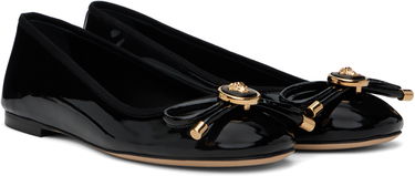 Nega čevljev Versace Versace Opera Bow Patent Ballerina Flats Črna | 1017834_1A11949_1B00V, 3