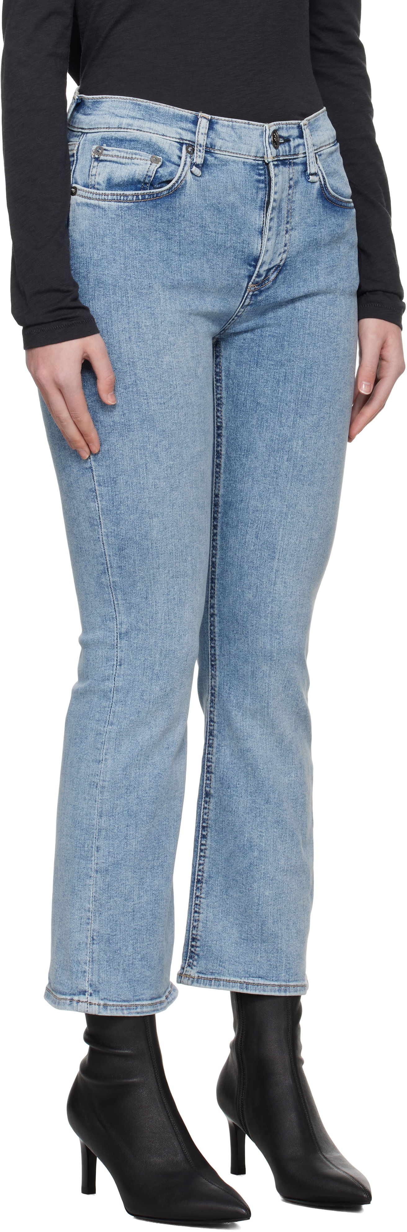 Kavbojke rag & bone Rag & Bone Epic Peyton Bootcut Jeans Modra | WDD24H2972EPSU, 1
