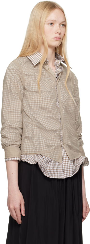 Srajce Maison Margiela Maison Margiela Layered Gingham Shirt Zelena | S51DT0016 MTJ024, 4