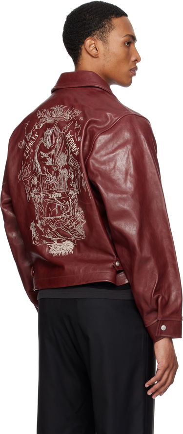 Jakna Enfants Riches Déprimés Enfants Riches Déprimés Principe de l'Amour Western Leather Jacket Bordo | 030-508, 2