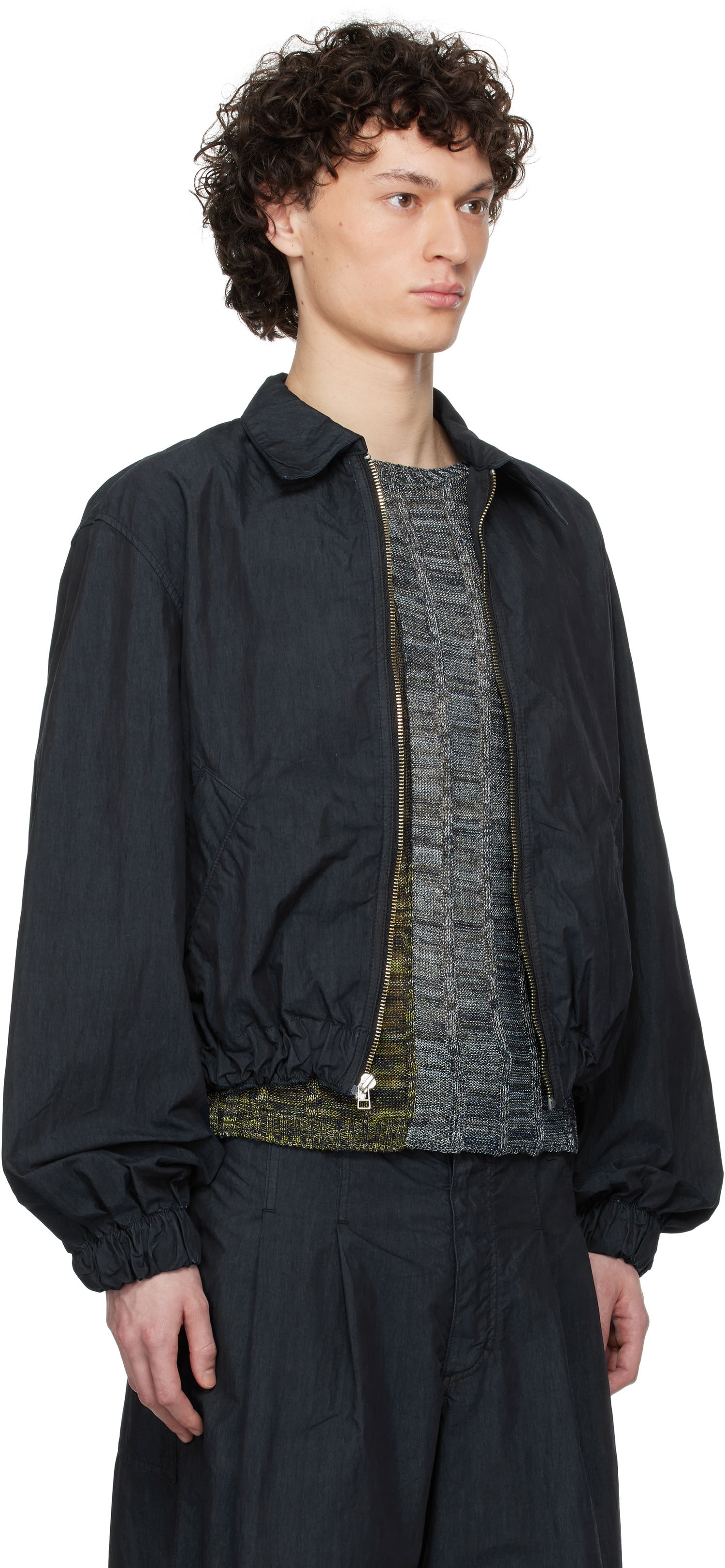 Bomber jakna Eckhaus Latta Eckhaus Latta Flight Jacket Črna | 1227-EL-PS25-A - ANTHRACITE, 1
