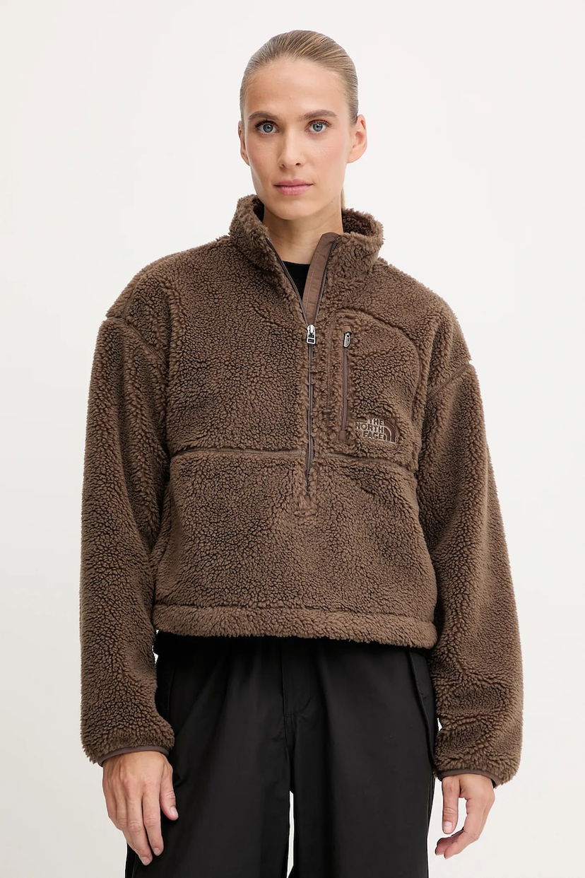 Pleteni pulover The North Face Extreme Pile Fleece Pullover Rjava | NF0A88ZC1OI1