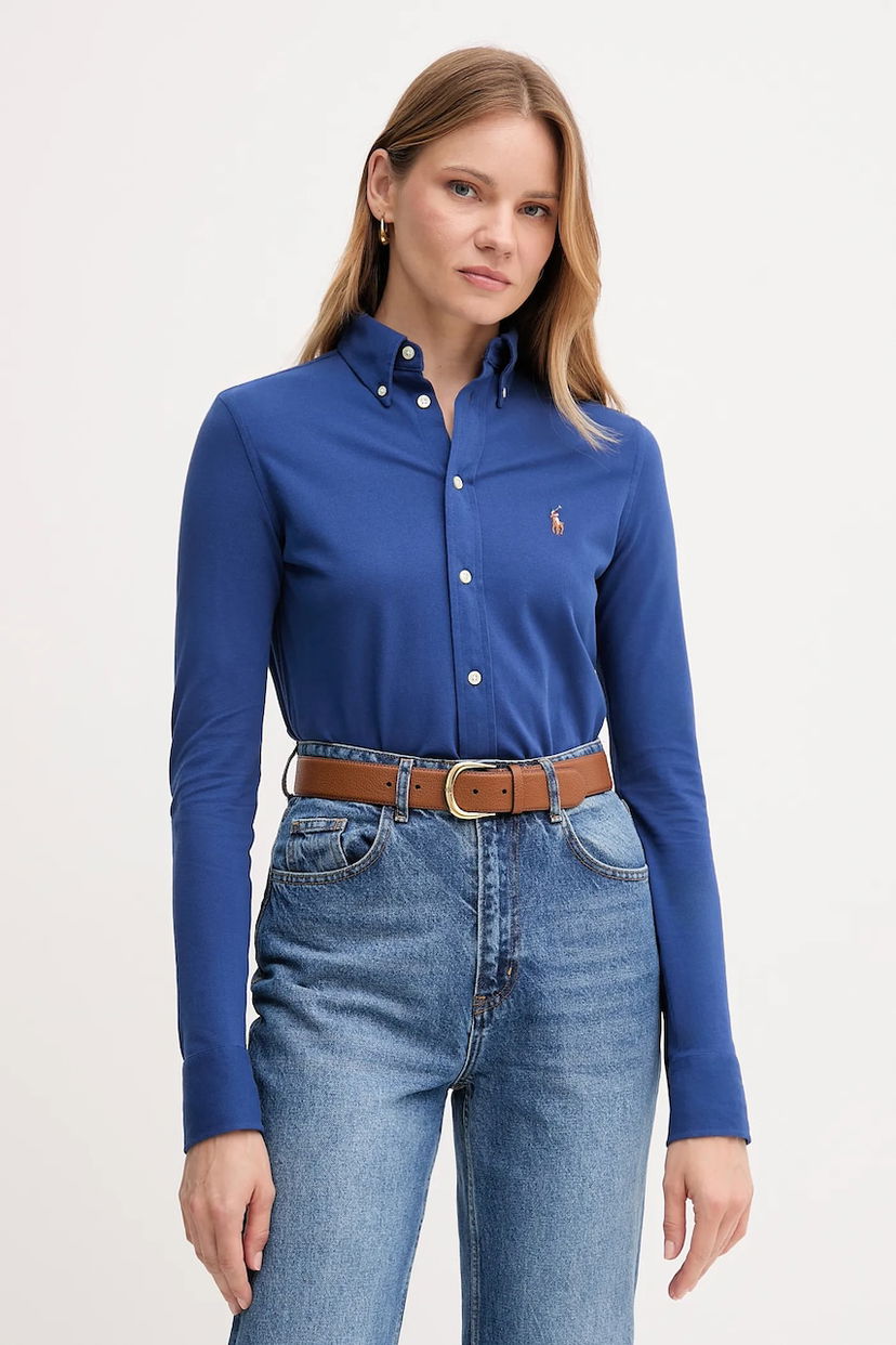 Srajce Polo by Ralph Lauren Polo Ralph Lauren Classic Fit Button-Down Shirt Modra | 211924258