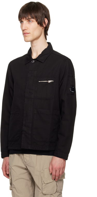Jakna C.P. Company C.P. Company Cotton Linen Overshirt Črna | 18CMOS200A-006273G, 3