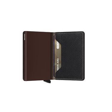 Denarnica Secrid Secrid Slimwallet Saffiano Card Holder Črna | SSa-Brown, 3