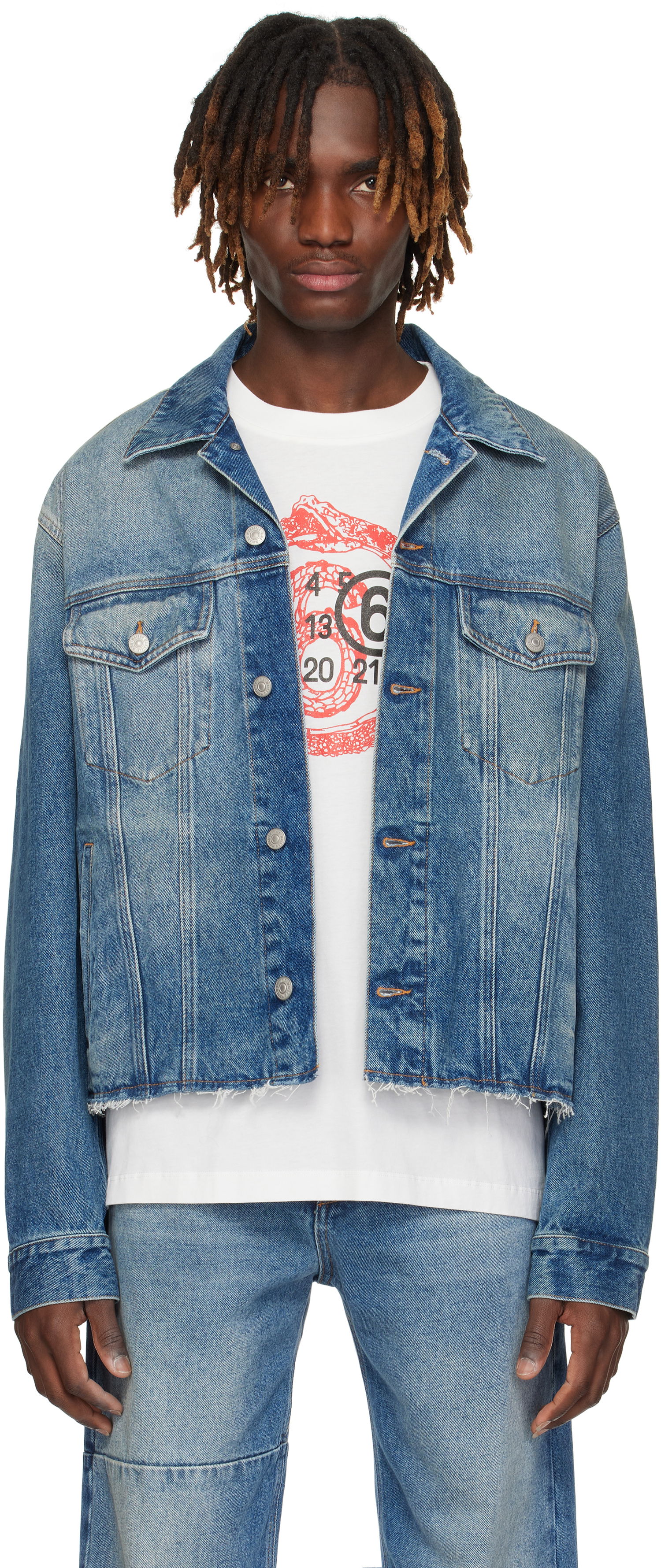 Jakna Maison Margiela MM6 Maison Margiela Sports Denim Jacket Modra | SH0AM0026 M30018, 0