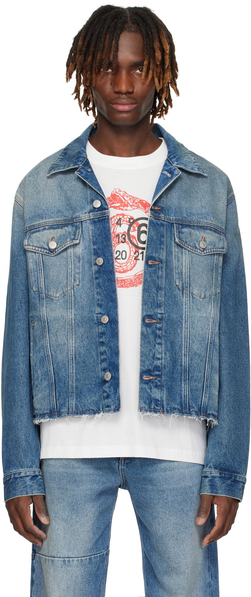 Jakna Maison Margiela MM6 Maison Margiela Sports Denim Jacket Modra | SH0AM0026 M30018