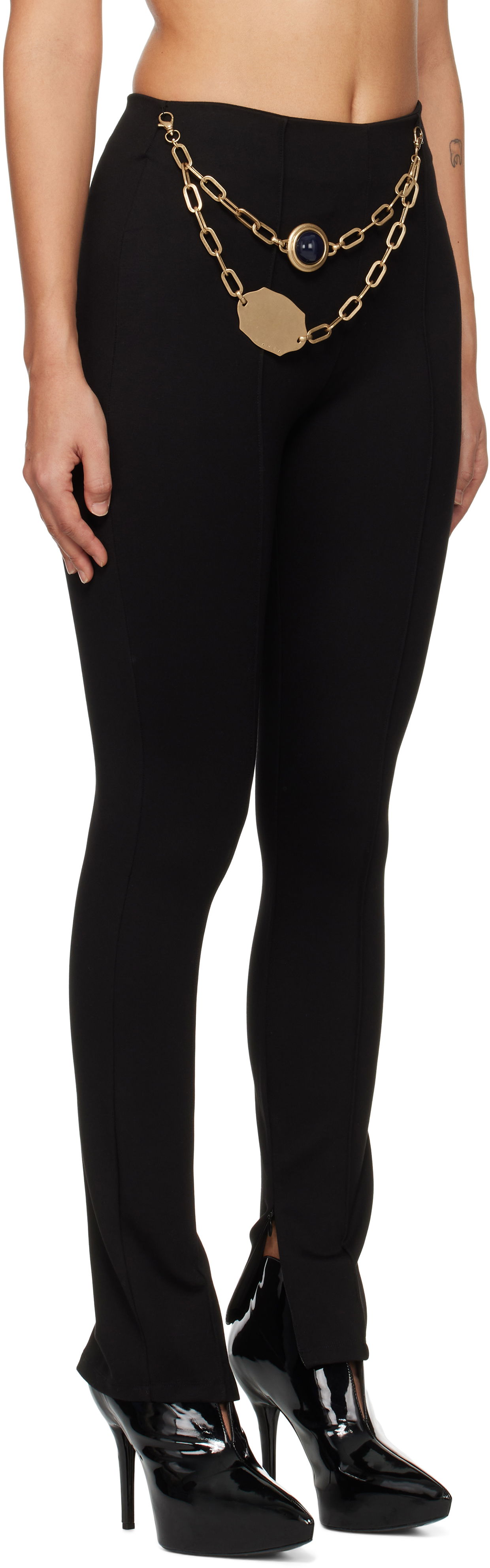 Pajkice Area AREA Chain Plate Belt Leggings Črna | FW24AWPA0035FA01, 1